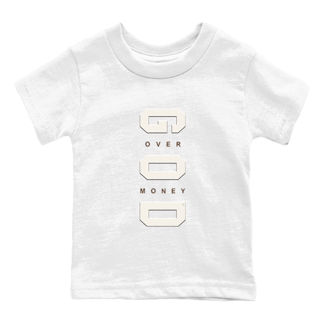 12s Baroque Brown shirts to match jordans God Over Money best t shirts to wear with jordans SoleFly x Jordan 12 Baroque Brown match shoes to clothes SNRT Sneaker Tees Youth Baby White 2 tee