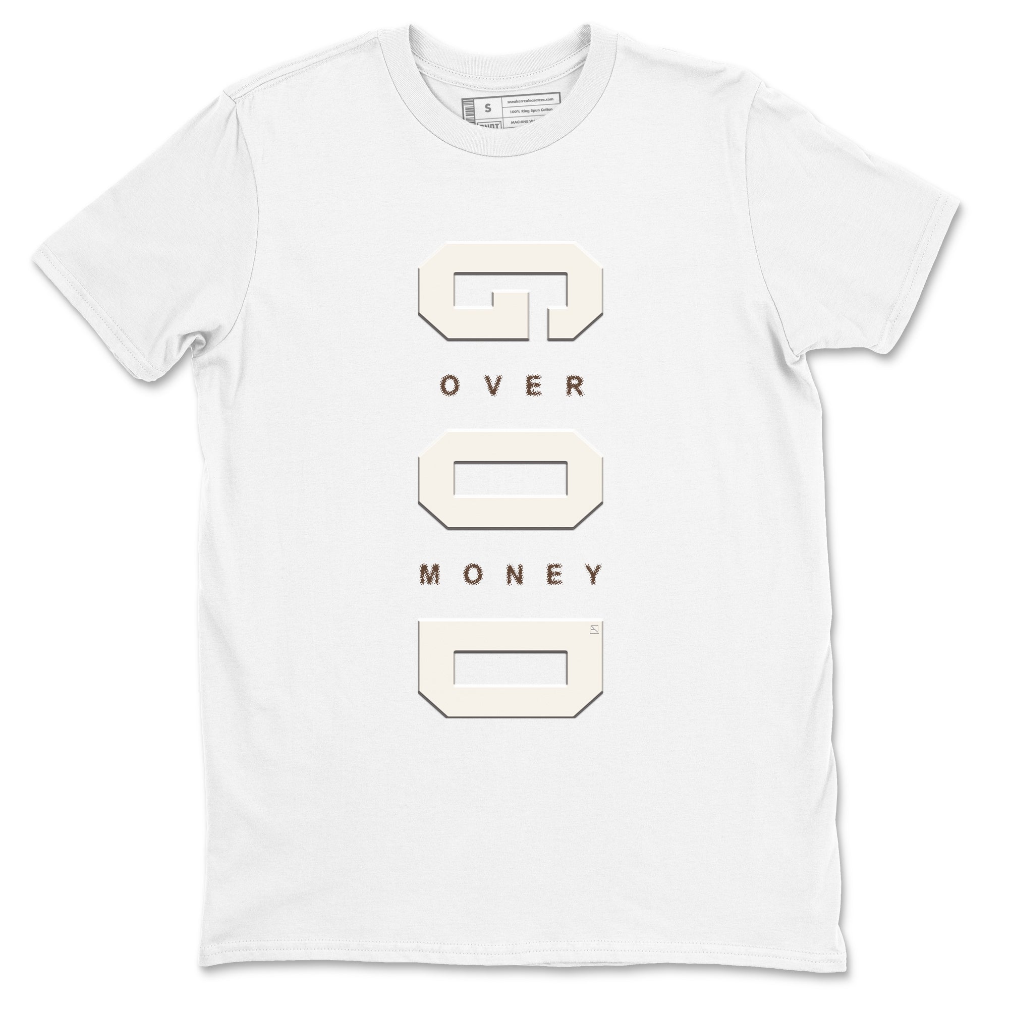 12s Baroque Brown shirts to match jordans God Over Money best t shirts to wear with jordans SoleFly x Jordan 12 Baroque Brown match shoes to clothes SNRT Sneaker Tees unisex cotton White 2 shirts