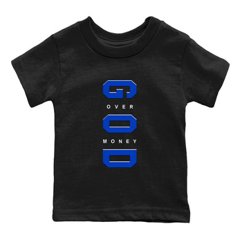 12s Blueberry shirts to match jordans God Over Money sneaker match tees AJ12 Retro Blueberry match shoes to clothes SNRT Sneaker Tees Youth Baby Black 2 tee