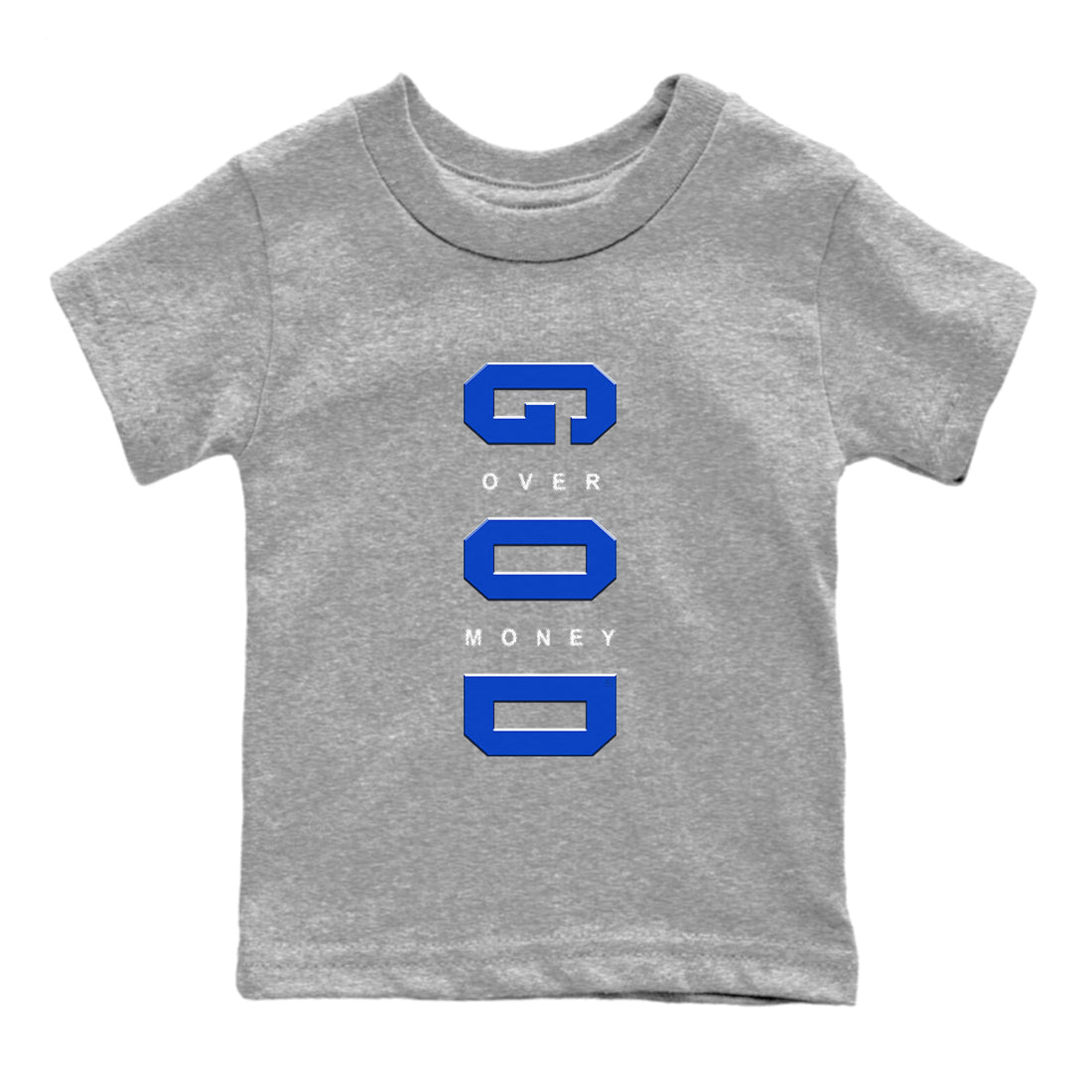 12s Blueberry shirts to match jordans God Over Money sneaker match tees AJ12 Retro Blueberry match shoes to clothes SNRT Sneaker Tees Youth Baby Heather Grey 2 tee