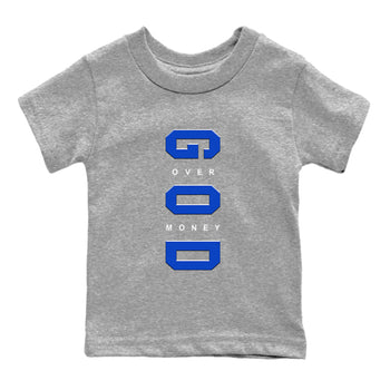 12s Blueberry shirts to match jordans God Over Money sneaker match tees AJ12 Retro Blueberry match shoes to clothes SNRT Sneaker Tees Youth Baby Heather Grey 2 tee