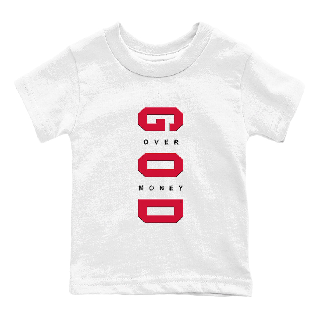 12s Flu Game shirts to match jordans God Over Money sneaker match tees Air Jordan 12 Retro Flu Game match shoes to clothes SNRT Sneaker Tees Youth Baby White 2 tee