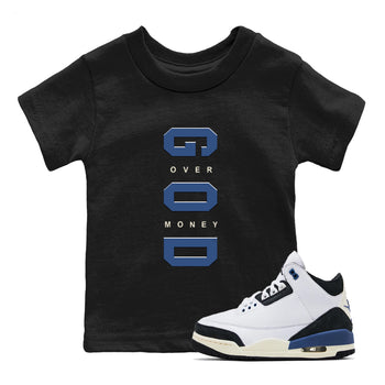 3s For The Love to match jordans God Over Money sneaker match tees A Ma Maniere "For The Love" match shoes to clothes SNRT Sneaker Tees Youth Baby Black 1 tee