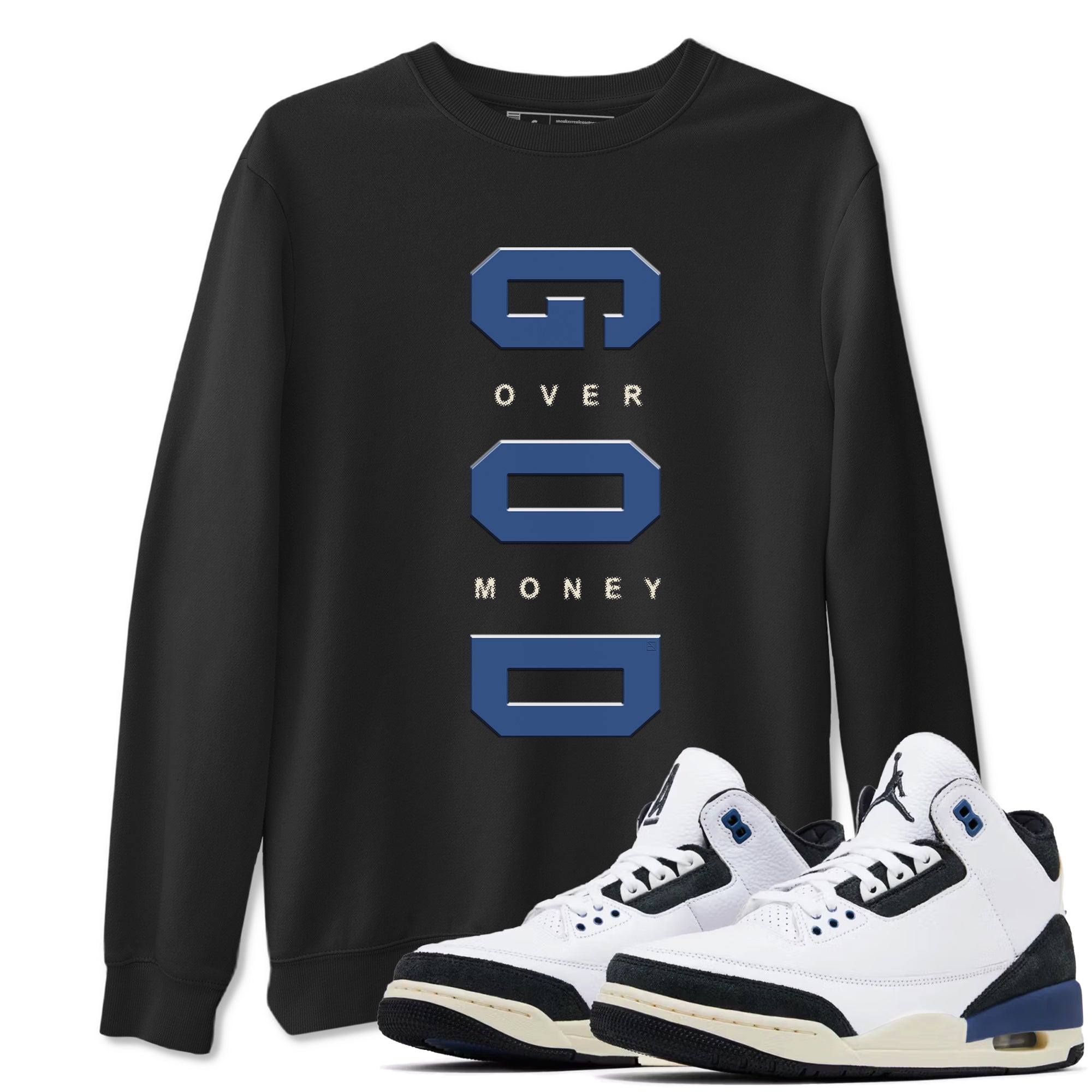 3s For The Love to match jordans God Over Money sneaker match tees A Ma Maniere "For The Love" match shoes to clothes SNRT Sneaker Tees unisex cotton Black 1 shirts