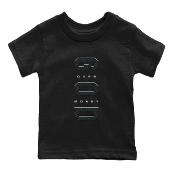 Air Jordan 3 Black Cat shirts to match jordans God Over Money sneaker match tees Jordan 3 Retro Black Cat best t shirts to wear with jordans SNRT Sneaker Tees Youth Baby Black 2 tee