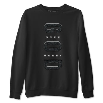 Air Jordan 3 Black Cat shirts to match jordans God Over Money sneaker match tees Jordan 3 Retro Black Cat best t shirts to wear with jordans SNRT Sneaker Tees unisex cotton Black 2 shirts