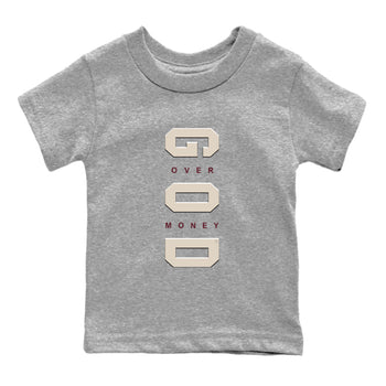 4s A Ma Maniere x "While You Were Sleeping" shirts to match jordans God Over Money sneaker match tees Air Jordan 4 A Ma Maniere x W.Y.W.S match shoes to clothes SNRT Sneaker Tees Youth Baby Heather Grey 2 tee