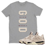 4s A Ma Maniere x "While You Were Sleeping" shirts to match jordans God Over Money sneaker match tees Air Jordan 4 A Ma Maniere x W.Y.W.S match shoes to clothes SNRT Sneaker Tees unisex cotton Heather Grey 1 shirts