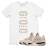 4s A Ma Maniere x "While You Were Sleeping" shirts to match jordans God Over Money sneaker match tees Air Jordan 4 A Ma Maniere x W.Y.W.S match shoes to clothes SNRT Sneaker Tees unisex cotton White 1 shirts