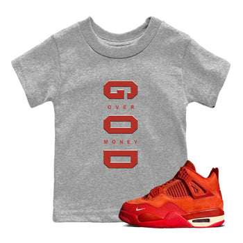 4s Brick By Brick best t shirts to wear with jordans God Over Money sneaker match tees Nigel Sylvester x Air Jordan 4 Brick by Brick match shoes to clothes SNRT Sneaker Tees Youth Baby Heather Grey 1 tee
