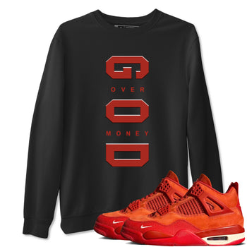 4s Brick By Brick best t shirts to wear with jordans God Over Money sneaker match tees Nigel Sylvester x Air Jordan 4 Brick by Brick match shoes to clothes SNRT Sneaker Tees unisex cotton Black 1 shirts