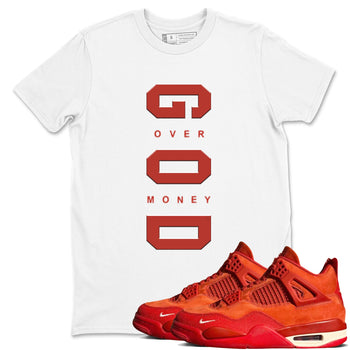 4s Brick By Brick best t shirts to wear with jordans God Over Money sneaker match tees Nigel Sylvester x Air Jordan 4 Brick by Brick match shoes to clothes SNRT Sneaker Tees unisex cotton White 1 shirts