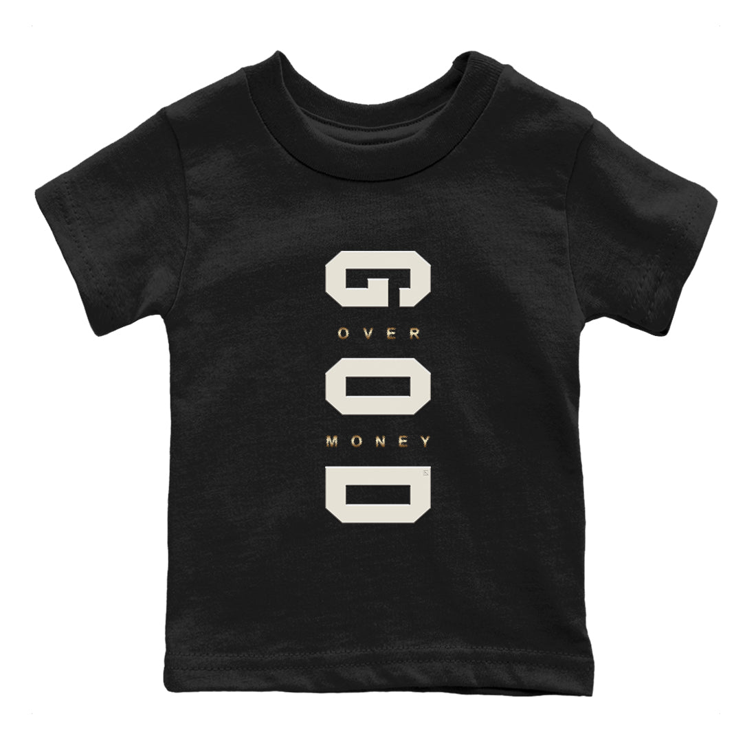 5s Golden Ticket shirts to match jordans God Over Money best t shirts to wear with jordans AJ 5 Retro Golden Ticket match shoes to clothes SNRT Sneaker Tees Youth Baby Black 2 tee