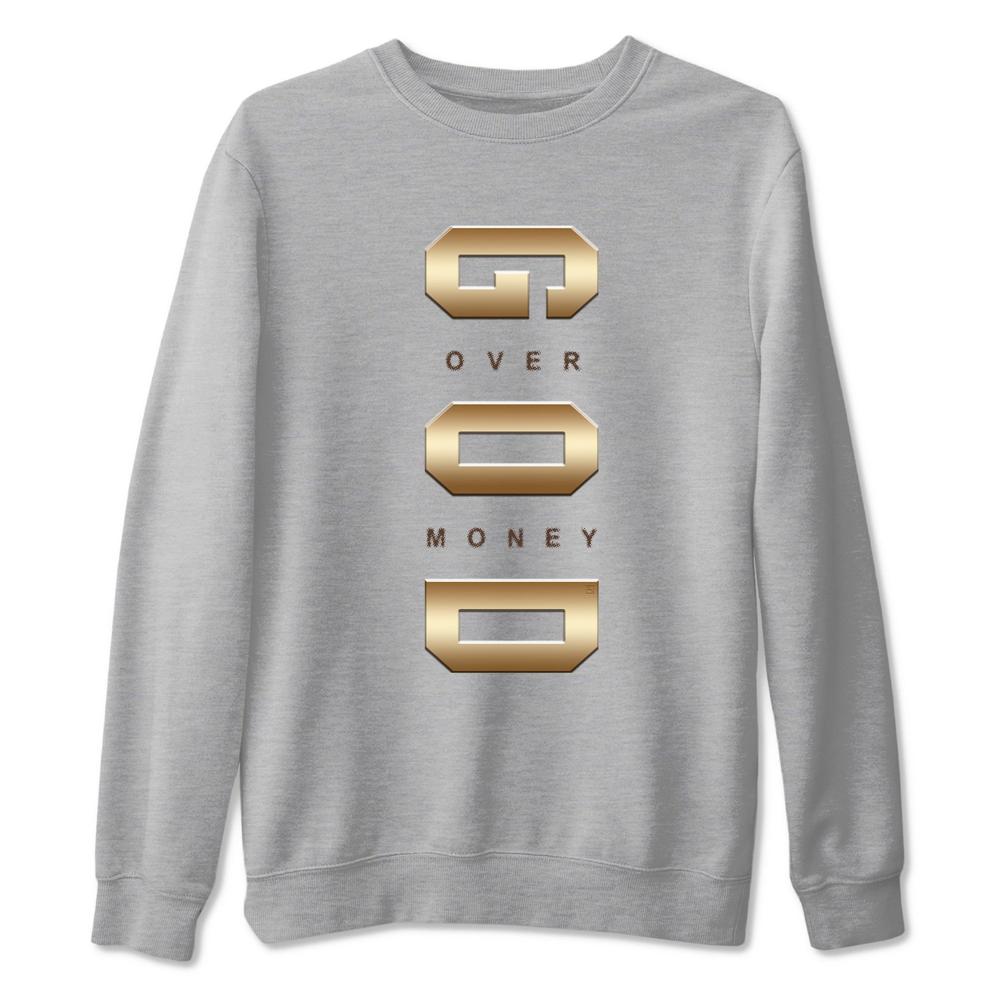 5s Golden Ticket shirts to match jordans God Over Money best t shirts to wear with jordans AJ 5 Retro Golden Ticket match shoes to clothes SNRT Sneaker Tees unisex cotton Heather Grey 2 shirts