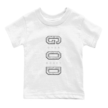 5s White Black shirts to match jordans God Over Money sneaker match tees Air Jordan 5 Retro White Black match shoes to clothes SNRT Sneaker Tees Youth Baby White 2 tee