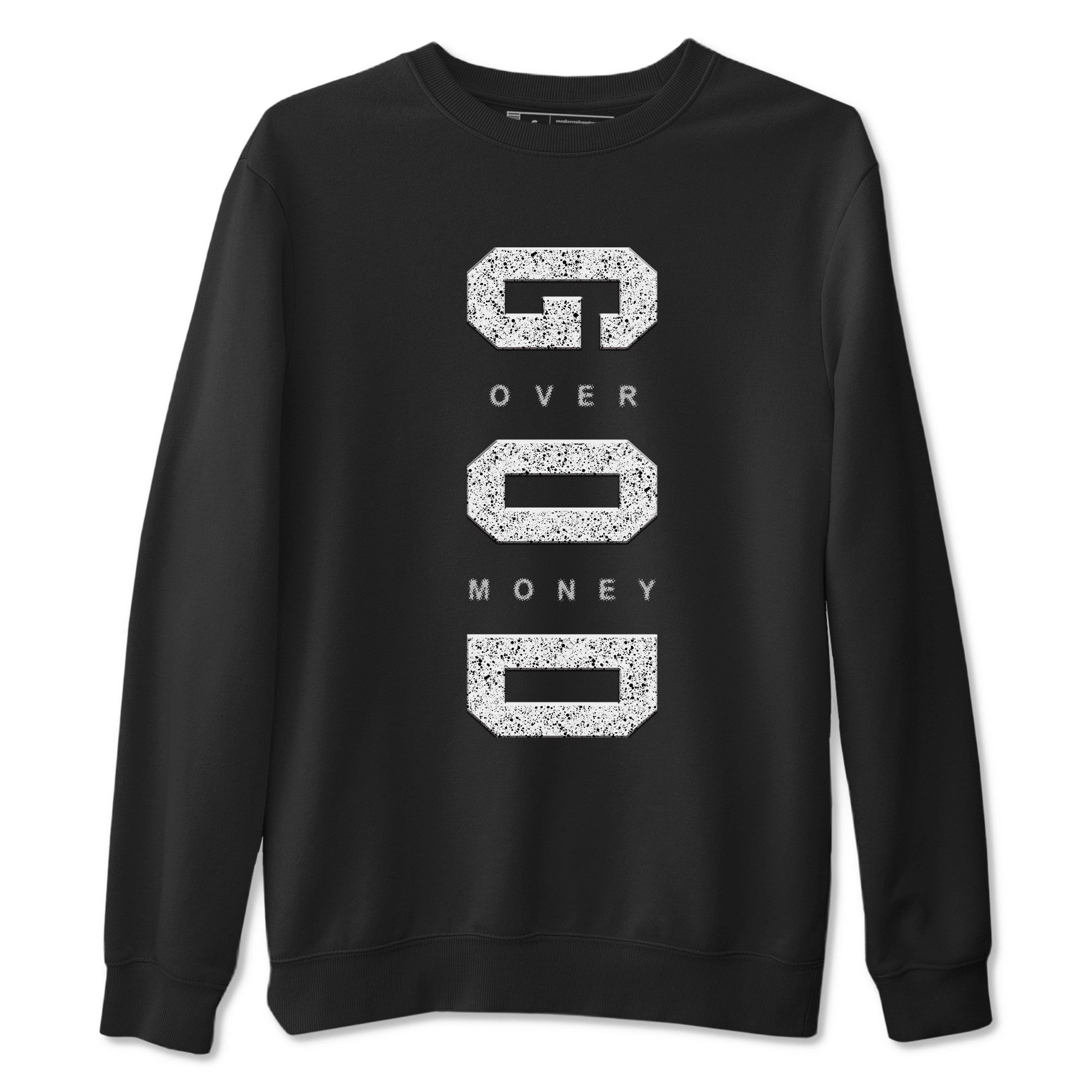 5s White Black shirts to match jordans God Over Money sneaker match tees Air Jordan 5 Retro White Black match shoes to clothes SNRT Sneaker Tees unisex cotton Black 2 shirts