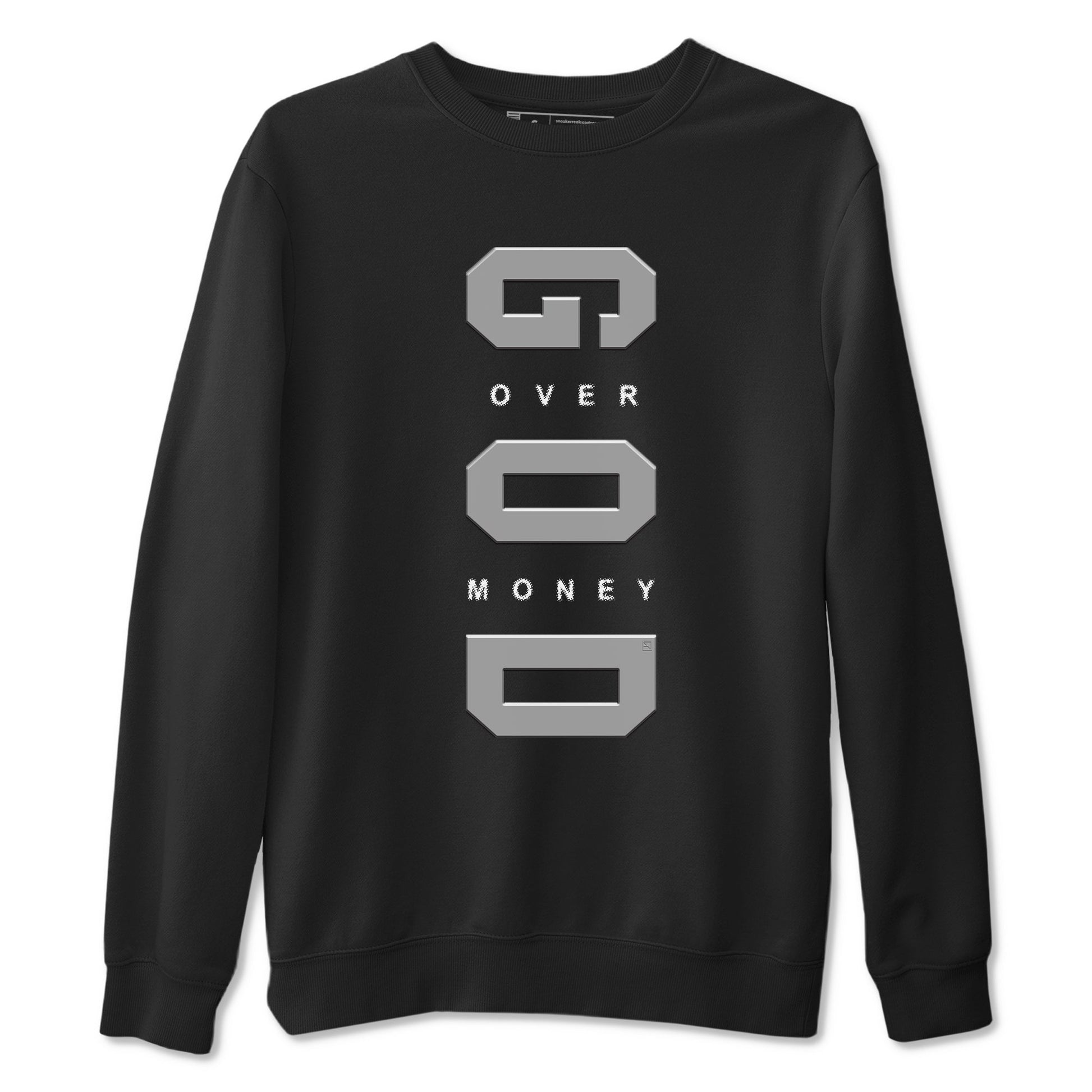 9s Cool Grey shirts to match jordans God Over Money sneaker match tees Air Jordan 9 Retro Cool Grey match shoes to clothes SNRT Sneaker Tees unisex cotton Black 2 shirts