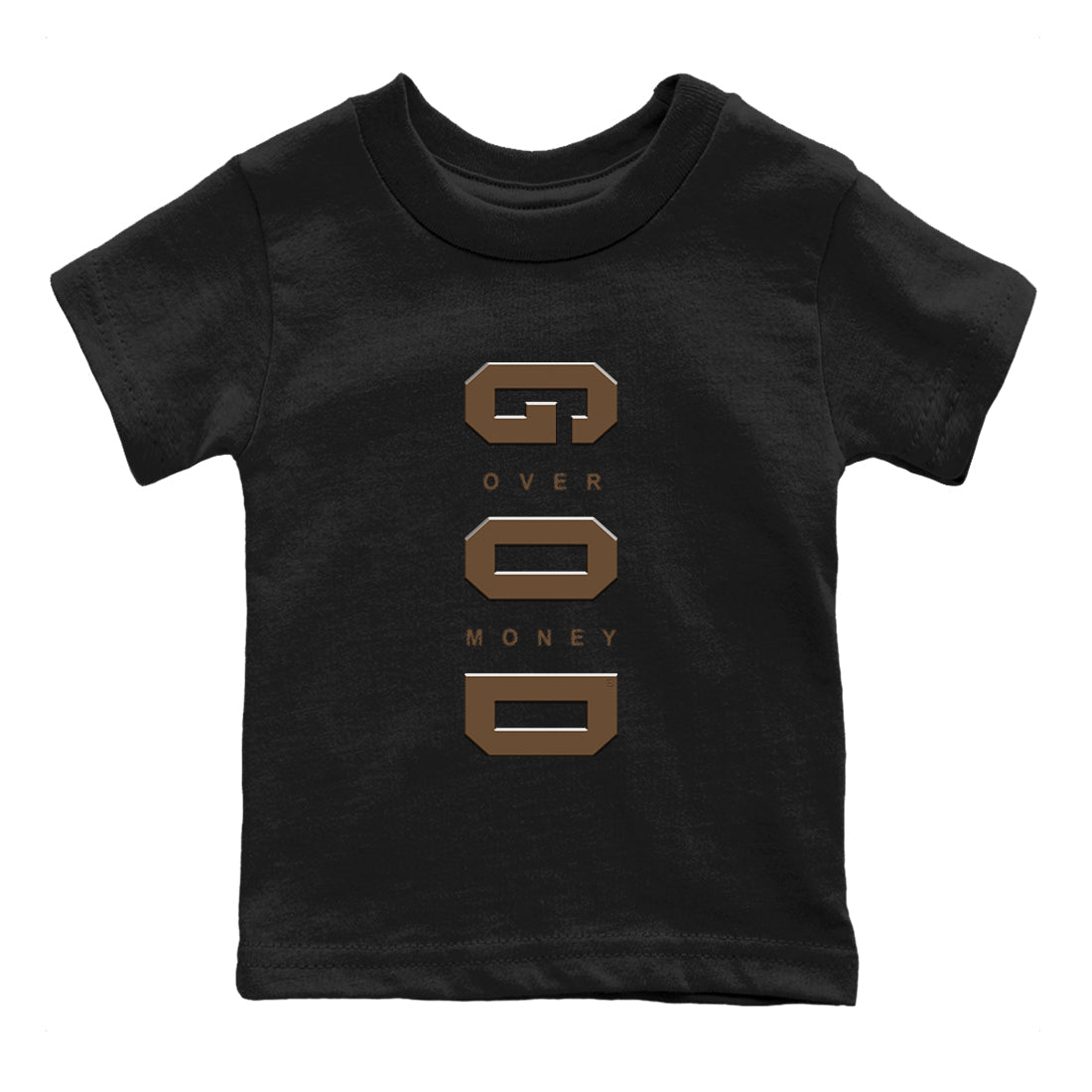 Jordan Jumpman Jack TR Travis Scott Dark Mocha shirts to match jordans God Over Money sneaker match tees Jordan Jumpman Jack Travis Scott Dark Mocha match shoes to clothes SNRT Sneaker Tees Youth Baby Black 2 tee