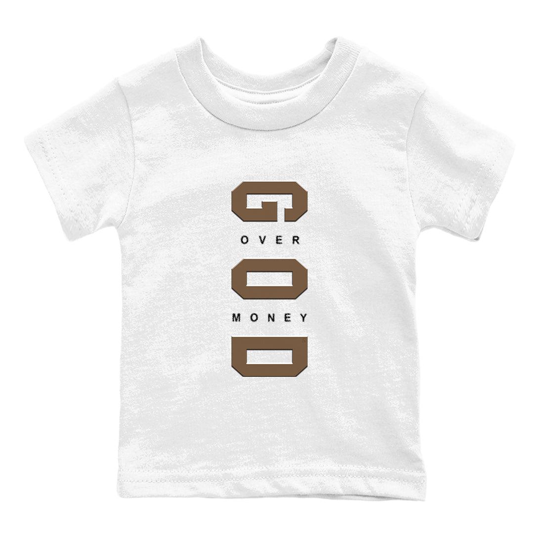 Jordan Jumpman Jack TR Travis Scott Dark Mocha shirts to match jordans God Over Money sneaker match tees Jordan Jumpman Jack Travis Scott Dark Mocha match shoes to clothes SNRT Sneaker Tees Youth Baby White 2 tee