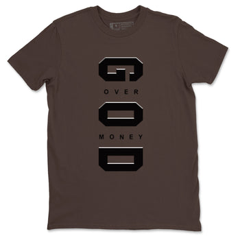 Jordan Jumpman Jack TR Travis Scott Dark Mocha shirts to match jordans God Over Money sneaker match tees Jordan Jumpman Jack Travis Scott Dark Mocha match shoes to clothes SNRT Sneaker Tees unisex cotton Dark Chocolate 2 shirts