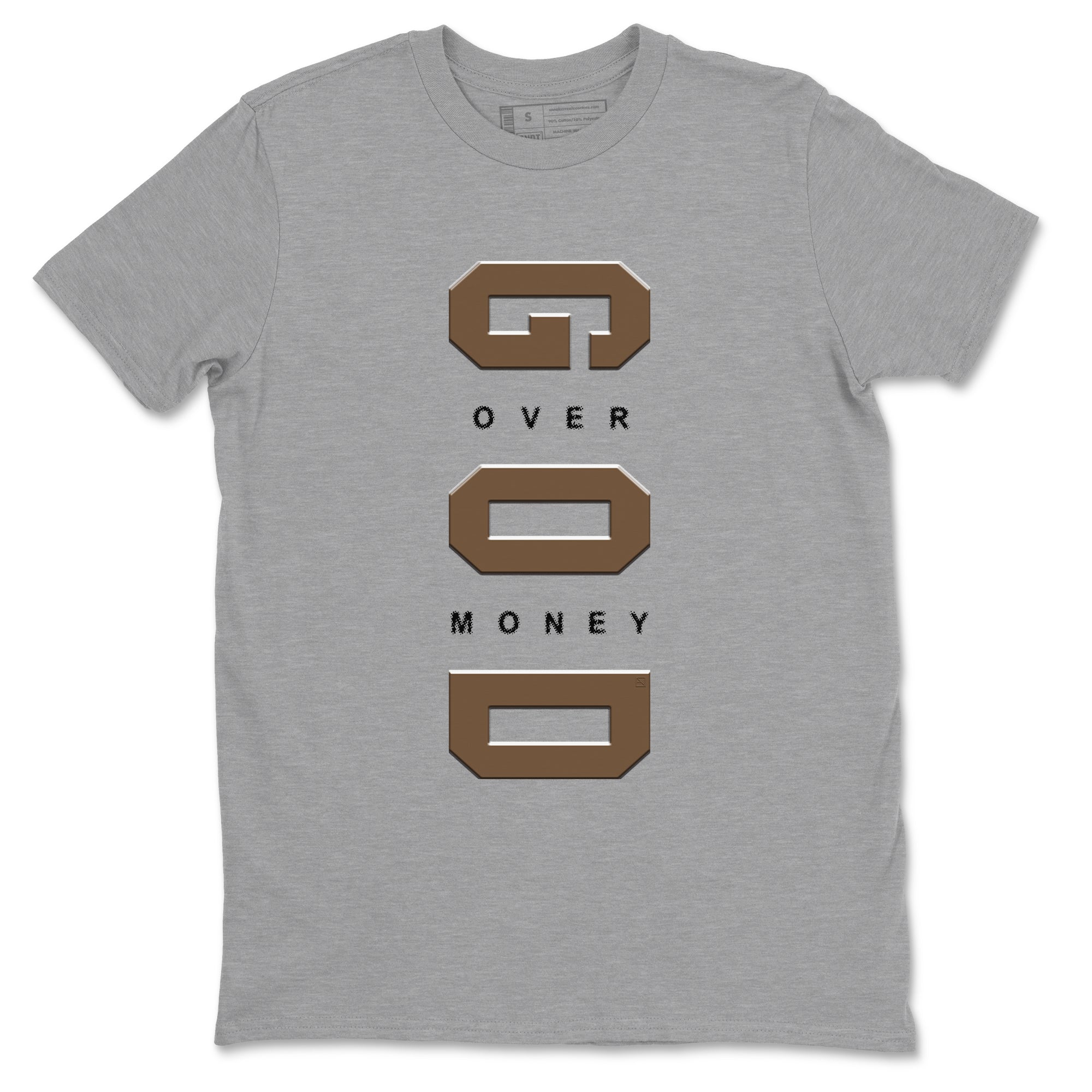 Jordan Jumpman Jack TR Travis Scott Dark Mocha shirts to match jordans God Over Money sneaker match tees Jordan Jumpman Jack Travis Scott Dark Mocha match shoes to clothes SNRT Sneaker Tees unisex cotton Heather Grey 2 shirts