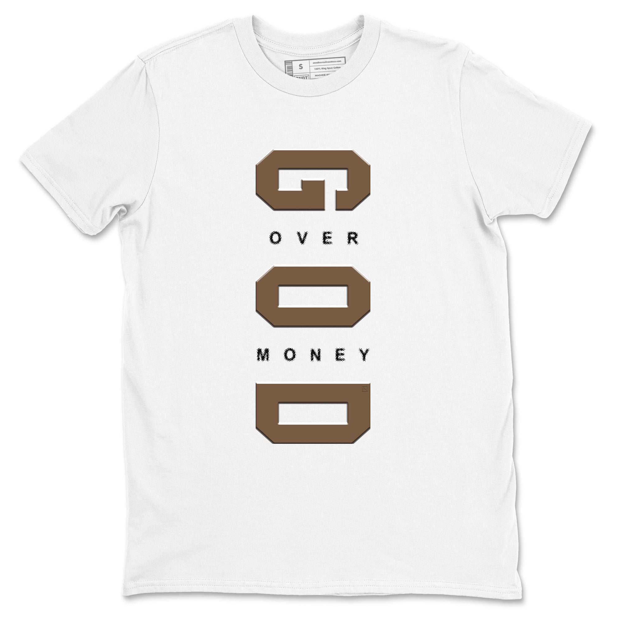 Jordan Jumpman Jack TR Travis Scott Dark Mocha shirts to match jordans God Over Money sneaker match tees Jordan Jumpman Jack Travis Scott Dark Mocha match shoes to clothes SNRT Sneaker Tees unisex cotton White 2 shirts