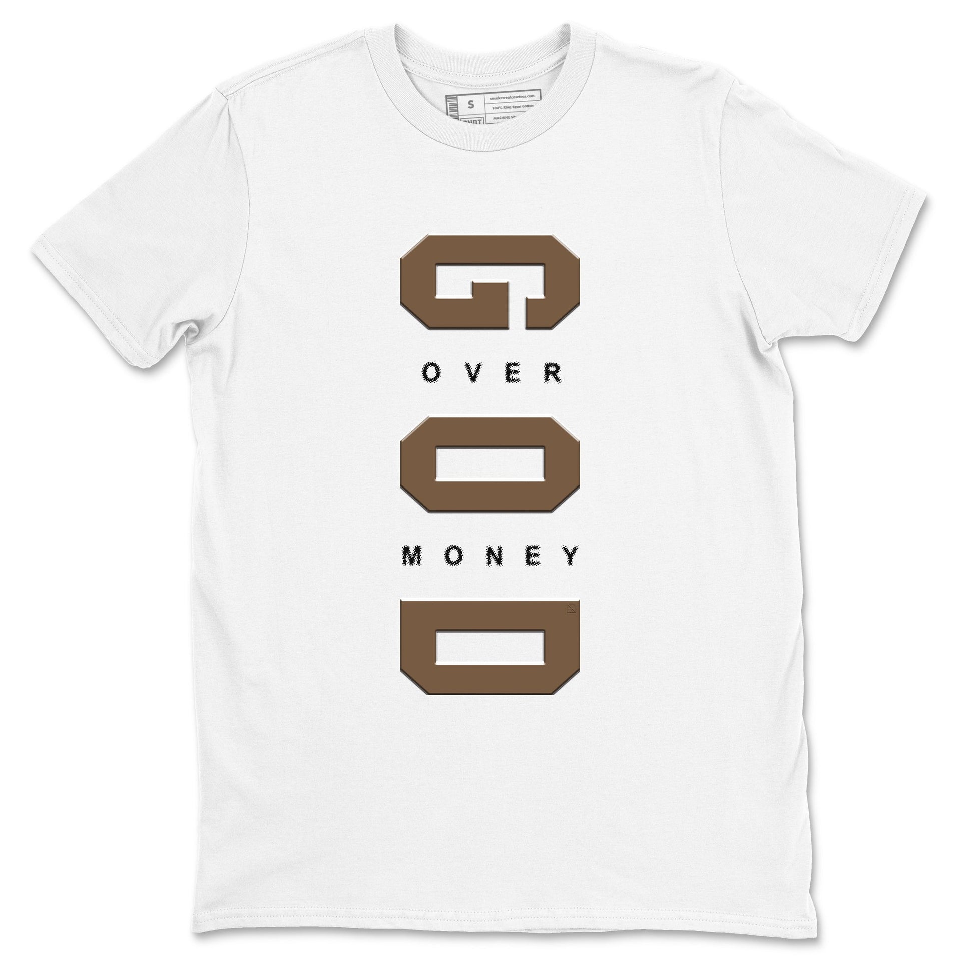 Jordan Jumpman Jack TR Travis Scott Dark Mocha shirts to match jordans God Over Money sneaker match tees Jordan Jumpman Jack Travis Scott Dark Mocha match shoes to clothes SNRT Sneaker Tees unisex cotton White 2 shirts
