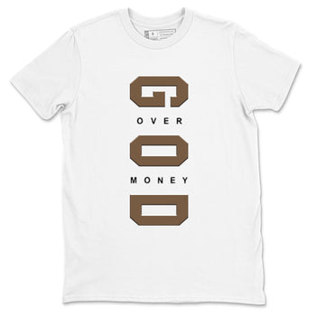 Jordan Jumpman Jack TR Travis Scott Dark Mocha shirts to match jordans God Over Money sneaker match tees Jordan Jumpman Jack Travis Scott Dark Mocha match shoes to clothes SNRT Sneaker Tees unisex cotton White 2 shirts