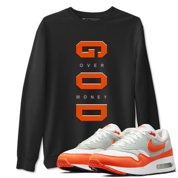 Air Max 1 OG '86 'Summit White and Cosmic Clay shirts to match jordans God Over Money sneaker match tees Air Max 1 Cosmic Clay match shoes to clothes SNRT Sneaker Tees unisex cotton Black 1 shirts
