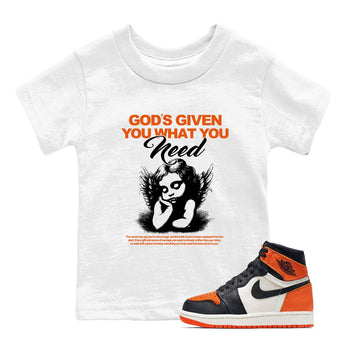 Sneaker match tees – Streetwear Graphic Tees Air Jordan 1 Shattered Backboard Sneakers – God's Given You What You Need Kids Craphic T-Shirt White 1