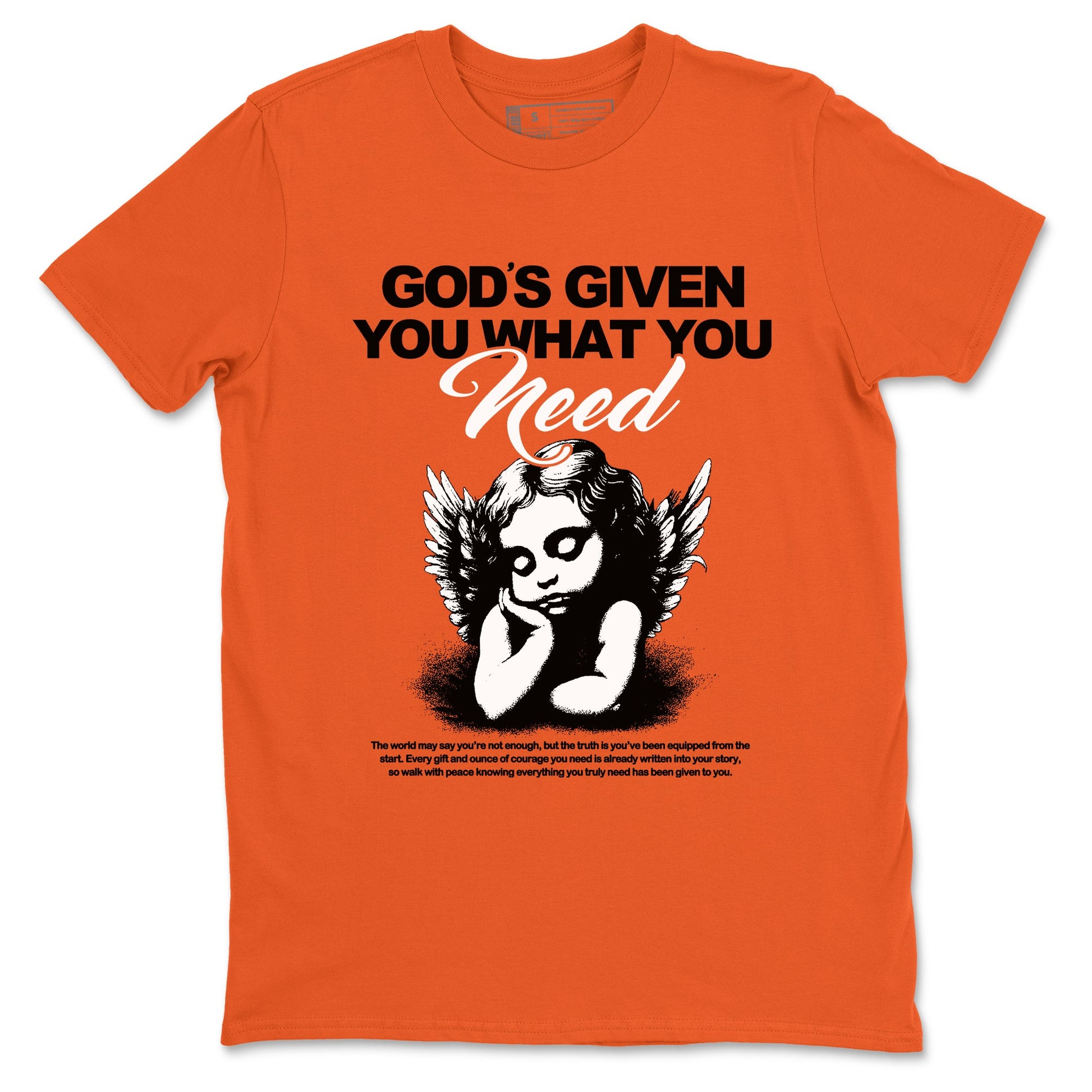 Sneaker match tees – Streetwear Graphic Tees Air Jordan 1 Shattered Backboard Sneakers – God's Given You What You Need Graphic Tee Orange 2