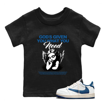 Sneaker match tees – Streetwear Graphic Tees Air Jordan 1 Travis Scott Fragment Sneakers – God's Given You What You Need Kids Craphic T-Shirt Black 1