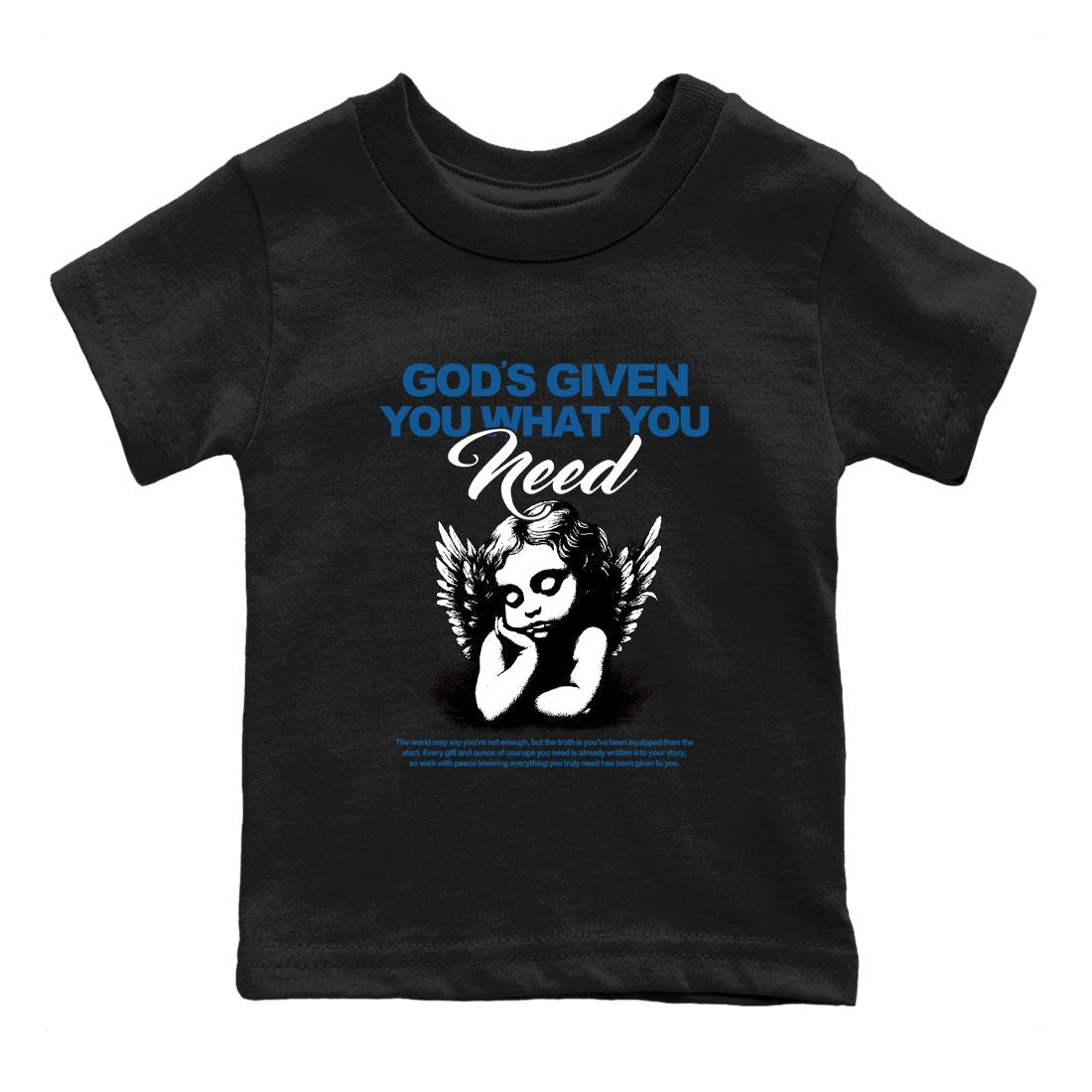 Sneaker match tees – Streetwear Graphic Tees Air Jordan 1 Travis Scott Fragment Sneakers – God's Given You What You Need Kids Craphic T-Shirt Black 2