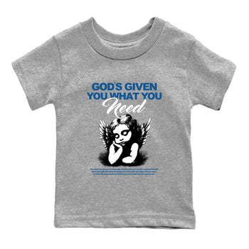 Sneaker match tees – Streetwear Graphic Tees Air Jordan 1 Travis Scott Fragment Sneakers – God's Given You What You Need Kids Craphic T-Shirt Heather Grey 2