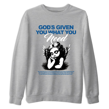 Sneaker match tees – Streetwear Graphic Tees Air Jordan 1 Travis Scott Fragment Sneakers – God's Given You What You Need Graphic Tee Heather Grey 2