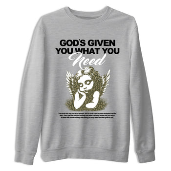 Sneaker Threads – Sneaker Tees To Match Air Jordan 3 Medium Olive – God's Given You What You Need Graphic Tee Heather Grey 2. Perfect for Jordan releases 2025 colorways.