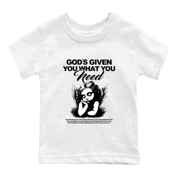 Best Christmas gifts for sneakerheads  – Sneaker Tees To Match Air Jordan 4 Black Cat Sneakers – God's Given You What You Need Kids T-Shirt White 2