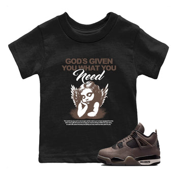 Sneaker match tees – Streetwear Graphic Tees Air Jordan 4 Cave Stone Sneakers – God's Given You What You Need Kids Craphic T-Shirt Black 1