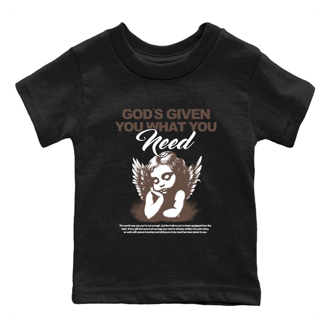 Sneaker match tees – Streetwear Graphic Tees Air Jordan 4 Cave Stone Sneakers – God's Given You What You Need Kids Craphic T-Shirt Black 2