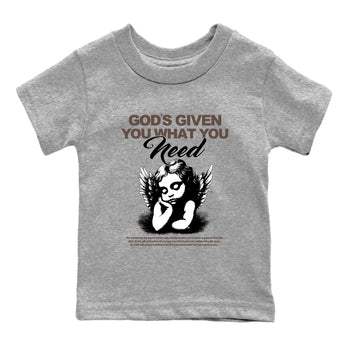 Sneaker match tees – Streetwear Graphic Tees Air Jordan 4 Cave Stone Sneakers – God's Given You What You Need Kids Craphic T-Shirt Heather Grey 2
