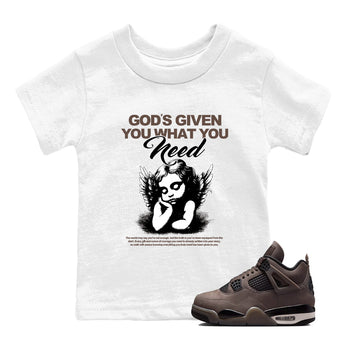 Sneaker match tees – Streetwear Graphic Tees Air Jordan 4 Cave Stone Sneakers – God's Given You What You Need Kids Craphic T-Shirt White 1