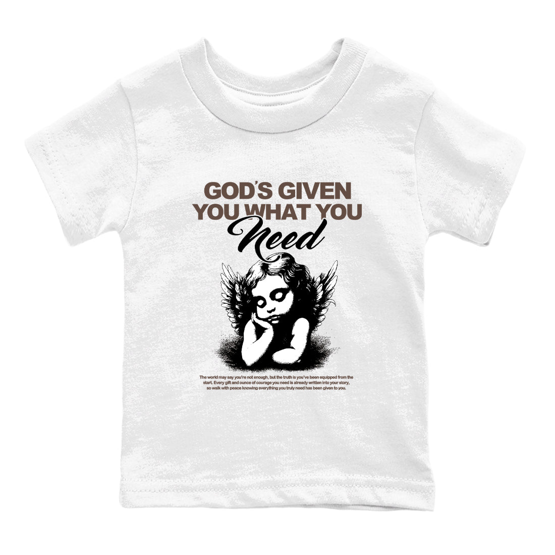 Sneaker match tees – Streetwear Graphic Tees Air Jordan 4 Cave Stone Sneakers – God's Given You What You Need Kids Craphic T-Shirt White 2