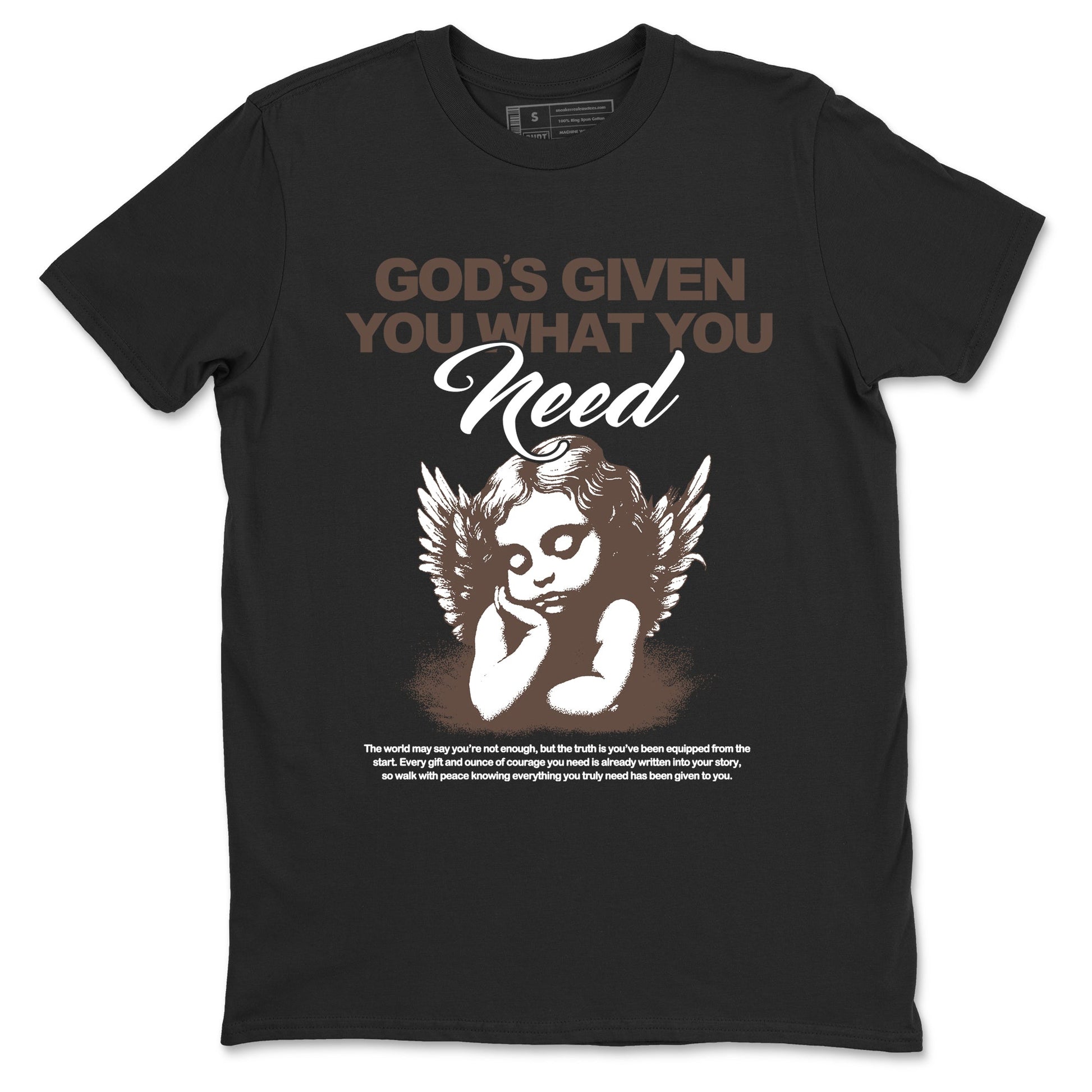 Sneaker match tees – Streetwear Graphic Tees Air Jordan 4 Cave Stone Sneakers – God's Given You What You Need Graphic Tee Black 2