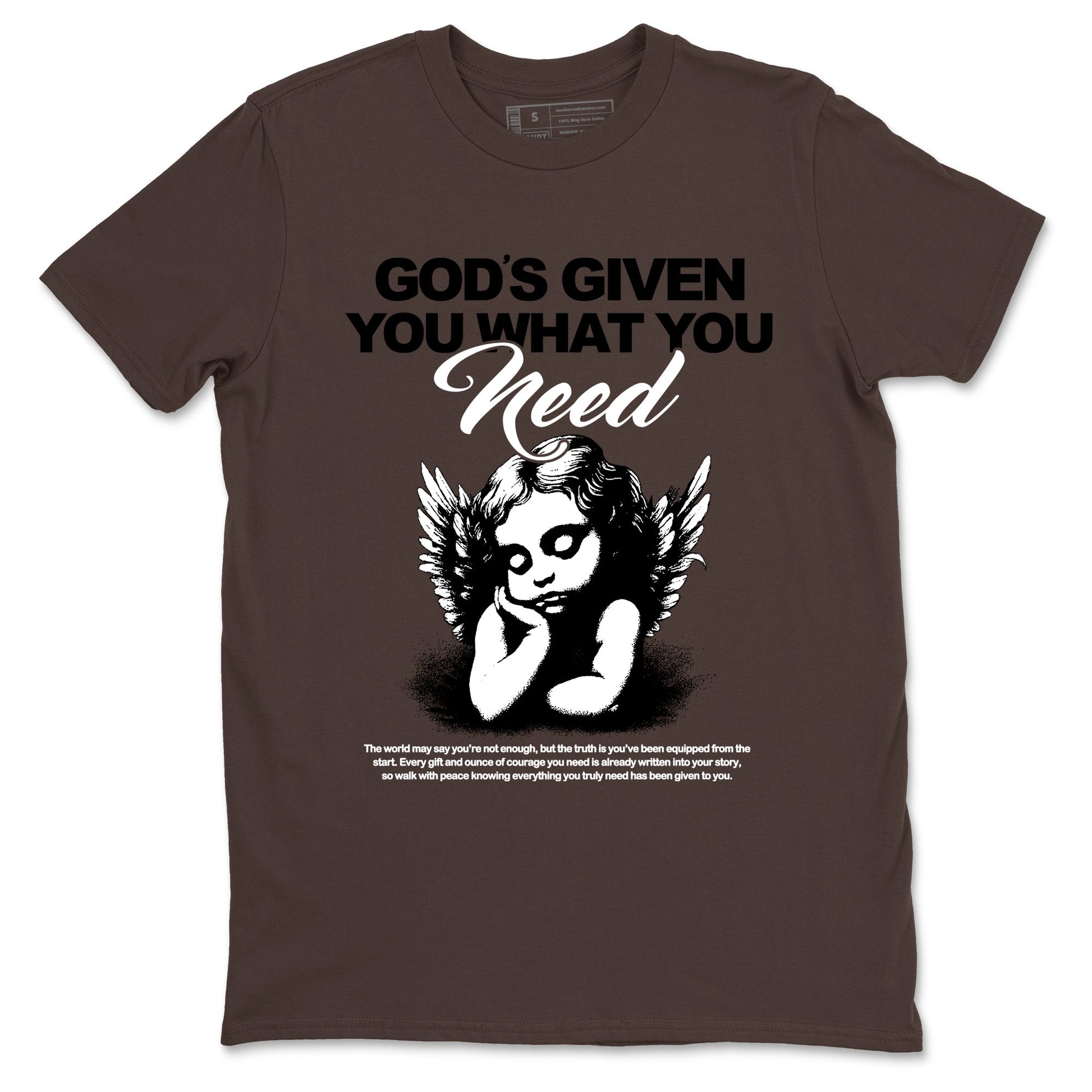 Sneaker match tees – Streetwear Graphic Tees Air Jordan 4 Cave Stone Sneakers – God's Given You What You Need Graphic Tee Dark Chocolate 2