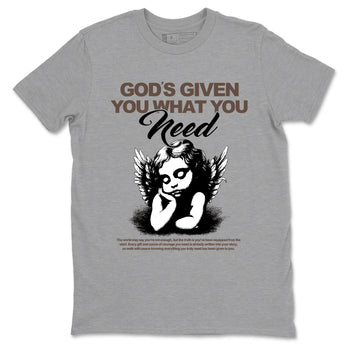 Sneaker match tees – Streetwear Graphic Tees Air Jordan 4 Cave Stone Sneakers – God's Given You What You Need Graphic Tee Heather Grey 2
