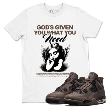 Sneaker match tees – Streetwear Graphic Tees Air Jordan 4 Cave Stone Sneakers – God's Given You What You Need Graphic Tee White 1