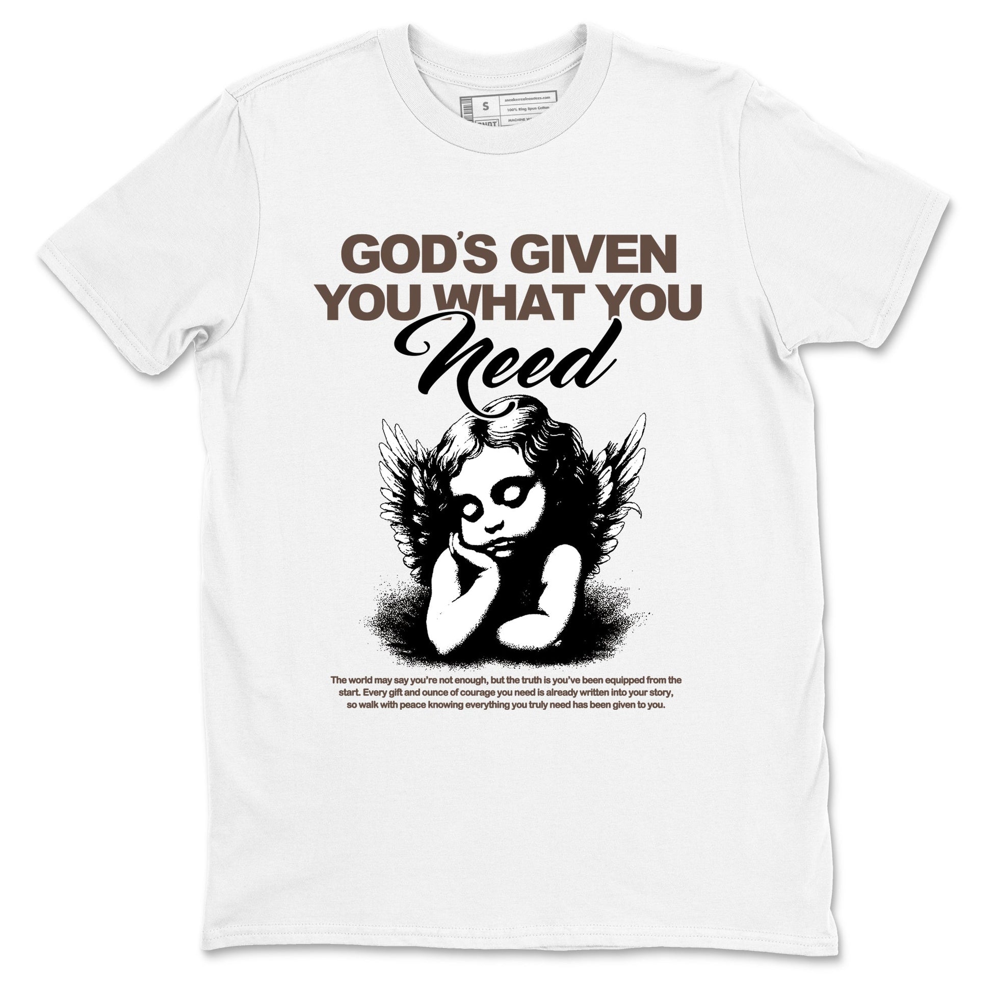 Sneaker match tees – Streetwear Graphic Tees Air Jordan 4 Cave Stone Sneakers – God's Given You What You Need Graphic Tee White 2