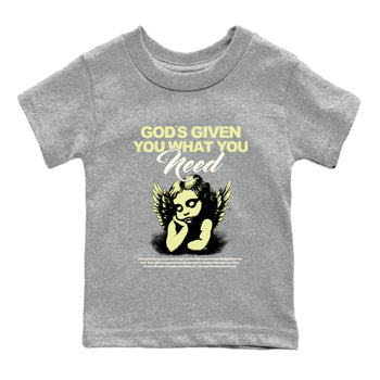 Sneaker match tees – Streetwear Graphic Tees Air Jordan 5 Luminous Green Sneakers – God's Given You What You Need Kids Craphic T-Shirt Heather Grey 2