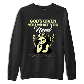 Sneaker match tees – Streetwear Graphic Tees Air Jordan 5 Luminous Green Sneakers – God's Given You What You Need Graphic Tee Black 2