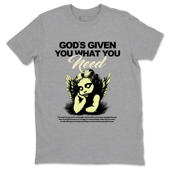 Sneaker match tees – Streetwear Graphic Tees Air Jordan 5 Luminous Green Sneakers – God's Given You What You Need Graphic Tee Heather Grey 2